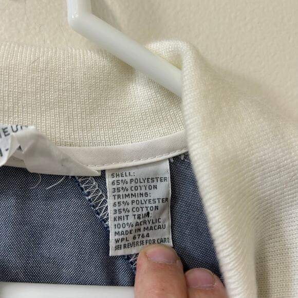 Christian Dior Monsiuer Vtg Mens Sz Medium Blue Striped Collared Pullover Shirt - Picture 5 of 6